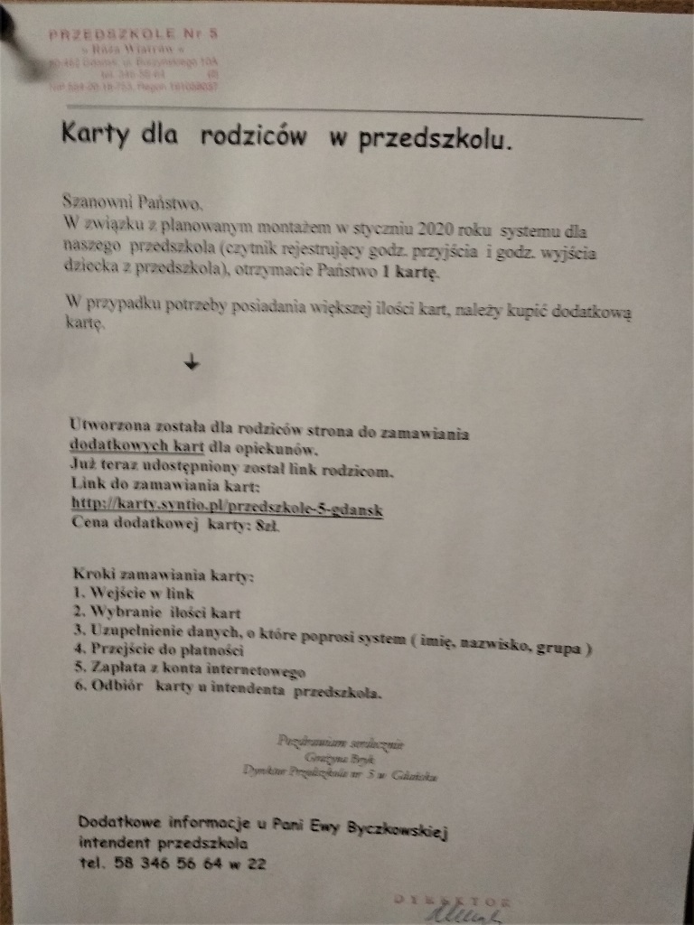 Karta Dla Rodziców W Przedszkolu Przedszkole Nr 5 7625